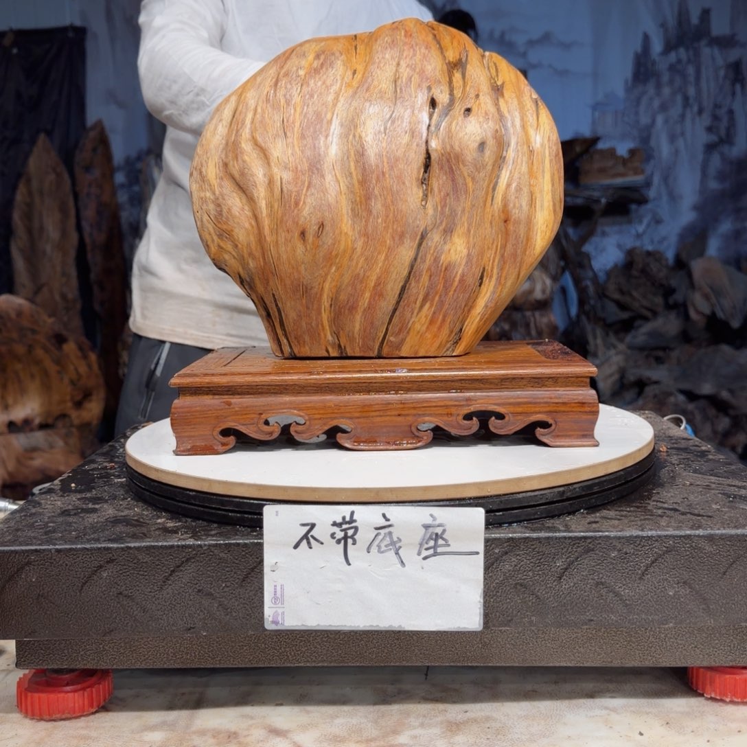 虎***啸木三丰琥珀木 天然摆件39