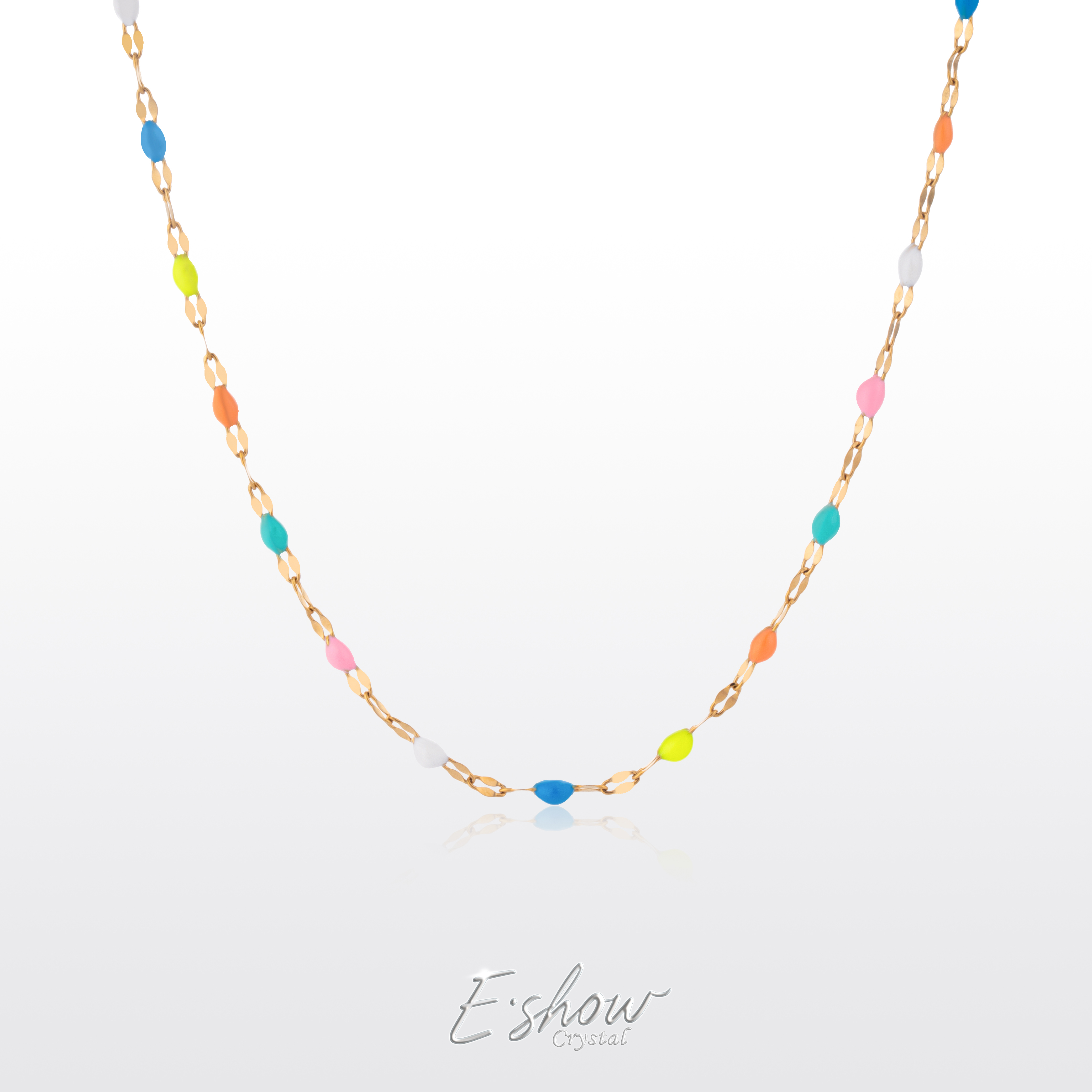 钛钢珐琅项链 【CARLIDANA】手工时尚百搭复古小众简约项链X028