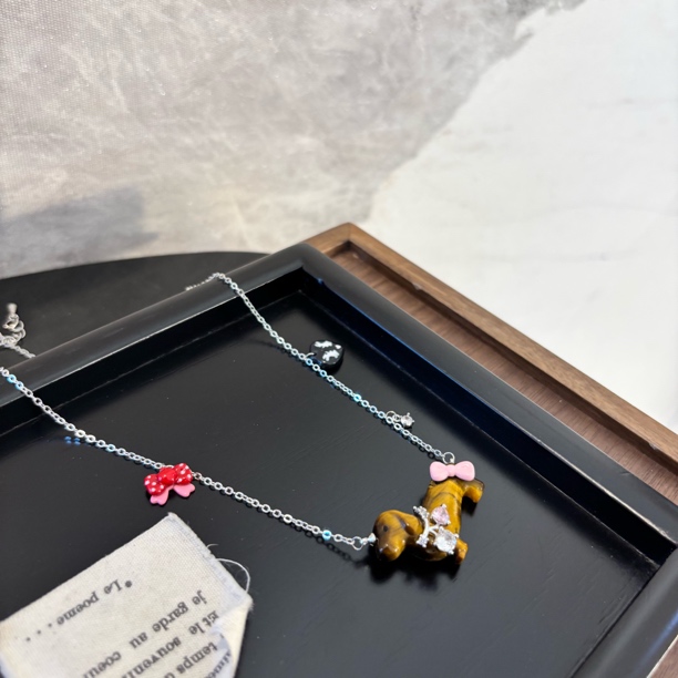 铜合金项链 樱桃小狗项链XL3693