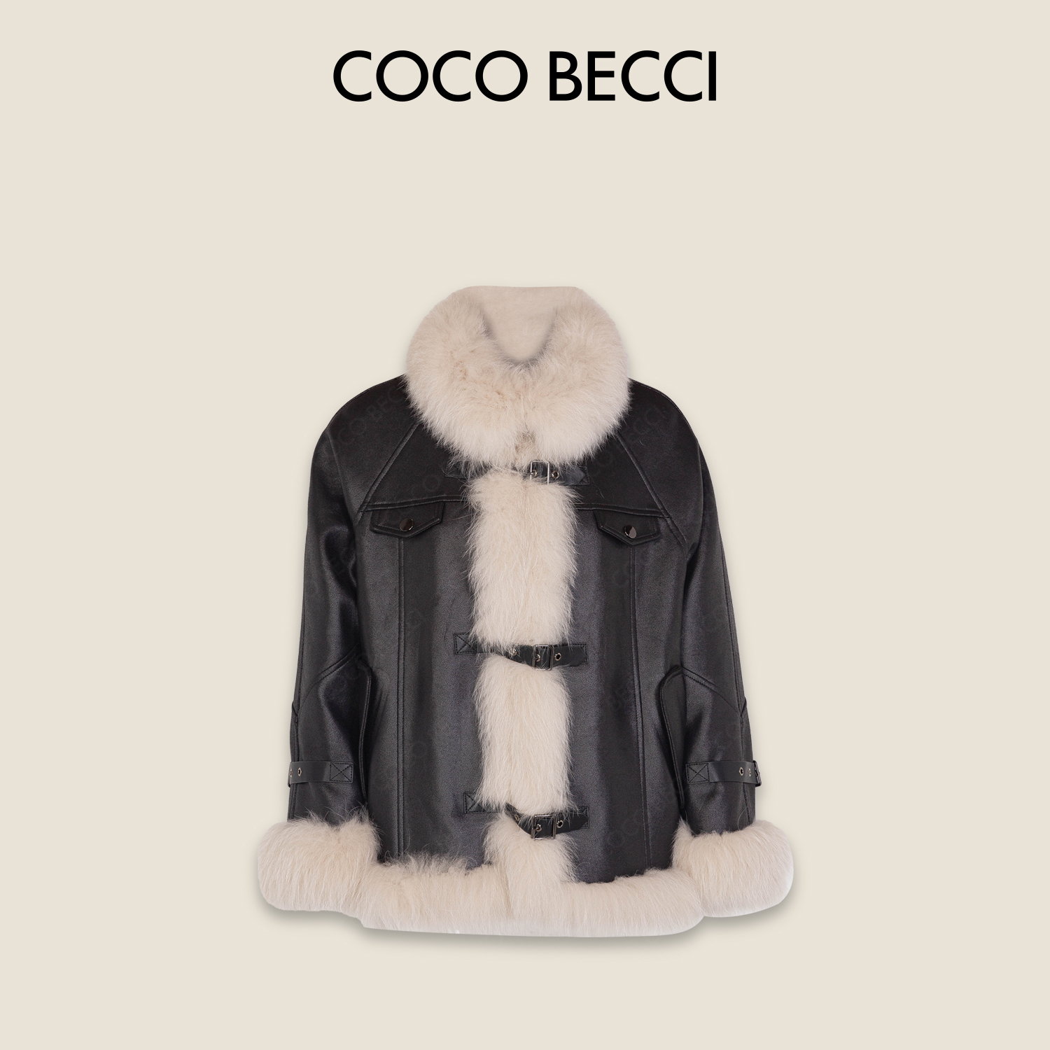 COCO BECCI【费城冬日】狐狸毛皮毛一体气质优雅鹅绒服CFJJC300170