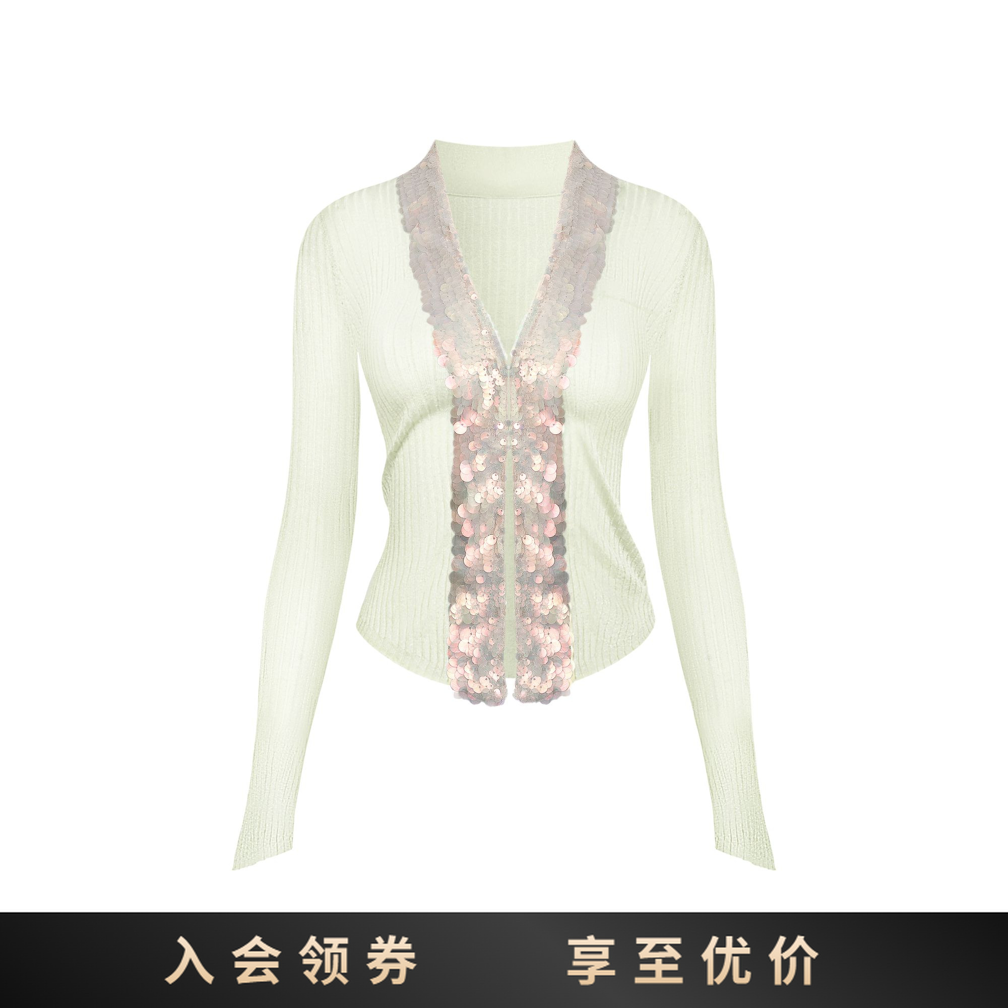 ANN ANDELMAN 26春季新款V领针织毛针织衫上衣长袖修身