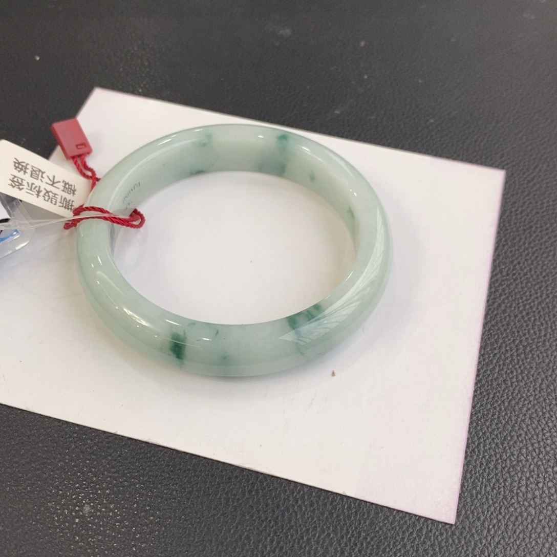 翡翠未镶嵌手镯6号57正圈