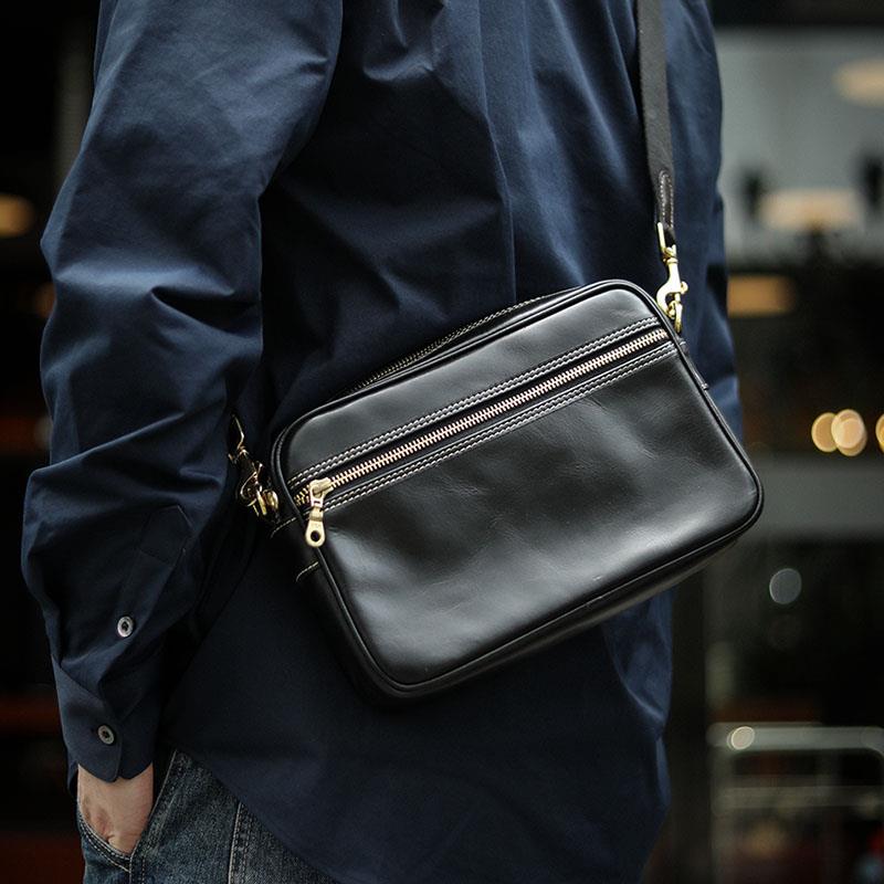 美国皮！！Ding级！！真皮简约通勤男包单肩斜挎包邮差包