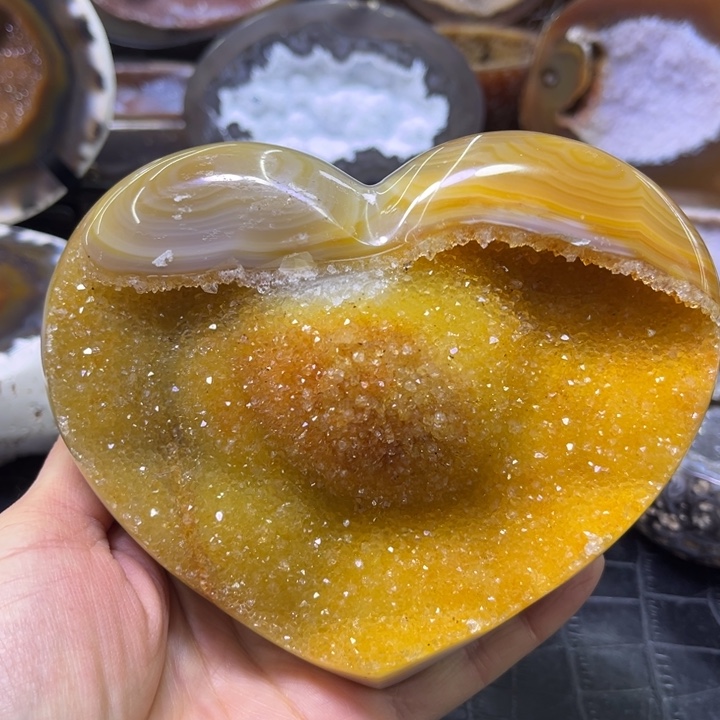 珠宝半成品未镶嵌水晶黄金大爱心