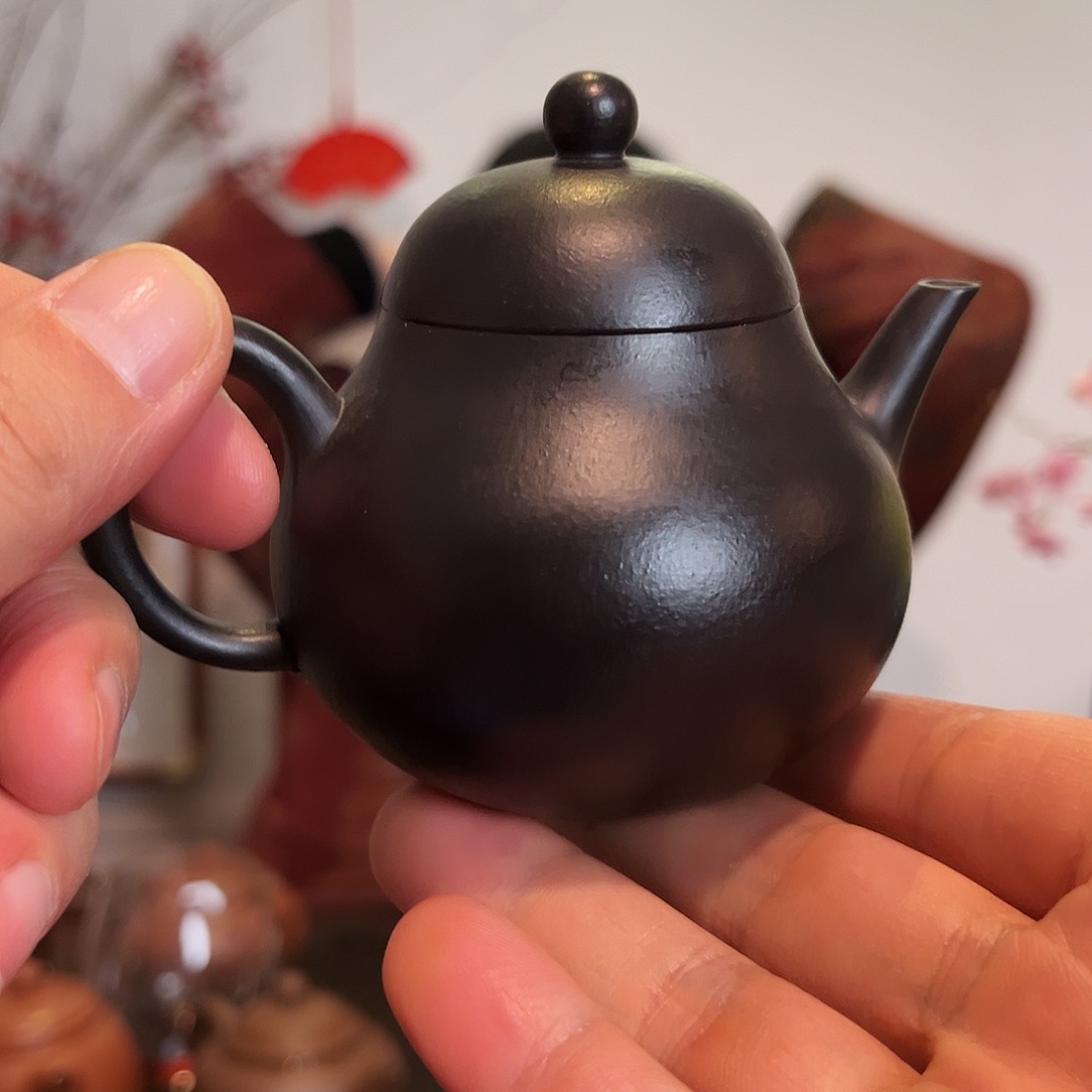 紫砂壶朱泥悟灰高梨