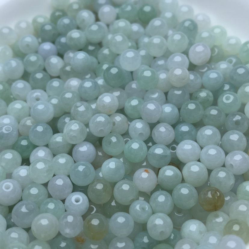 【闪购商品】翡翠手链未镶嵌卡5.4冰珠子100颗