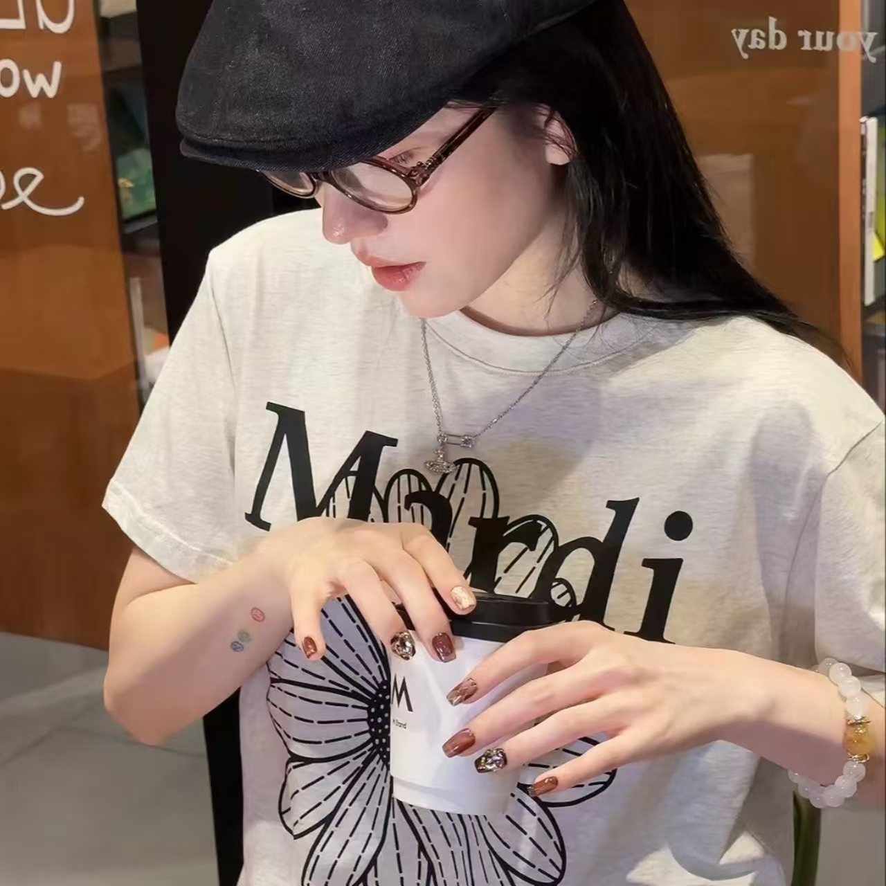 Tuge Nail“榛果可可”【施家全华】高级感菱格纹气质显白美甲芬达