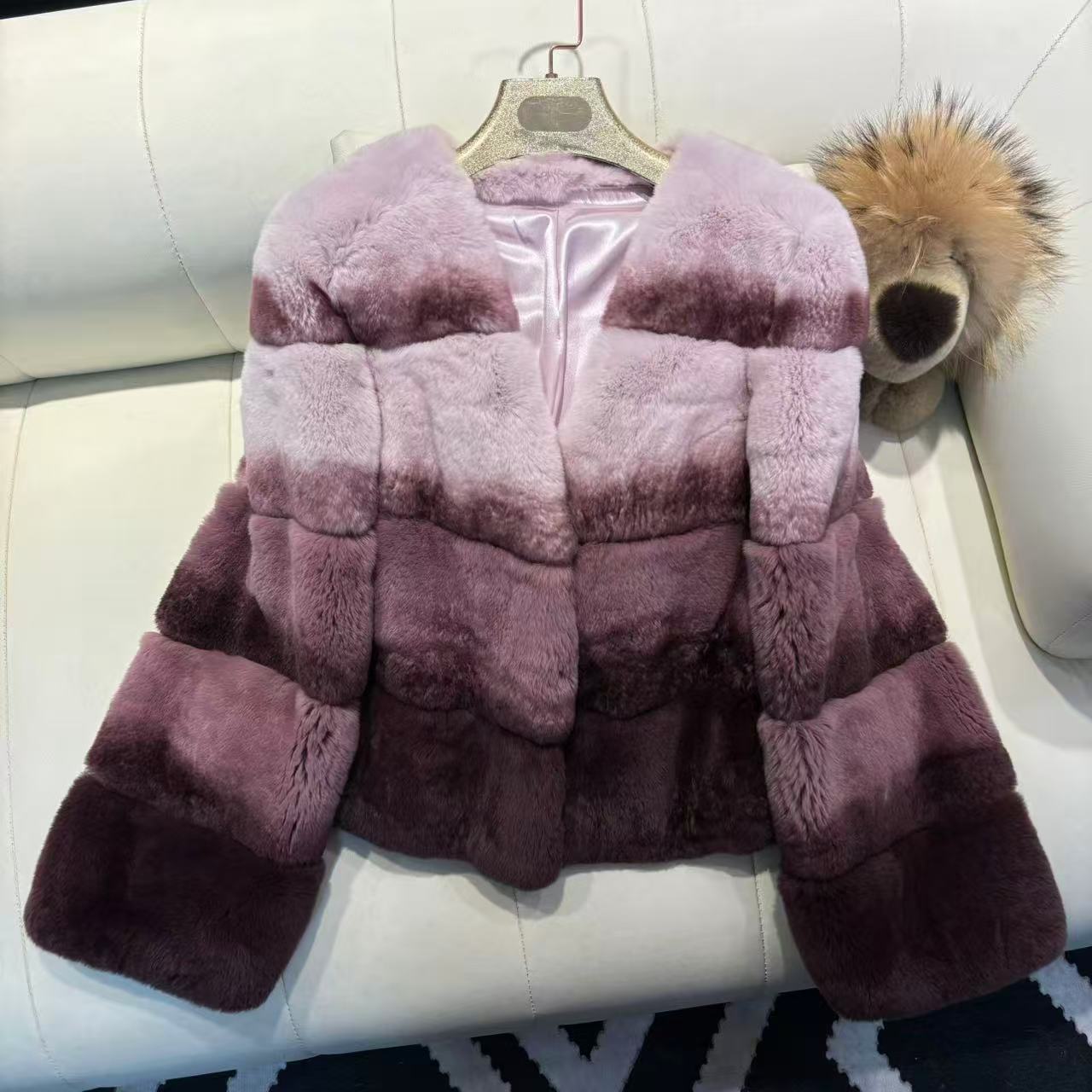 【YISHAN-】高奢时髦横条温柔皮草外套T6618/2D613