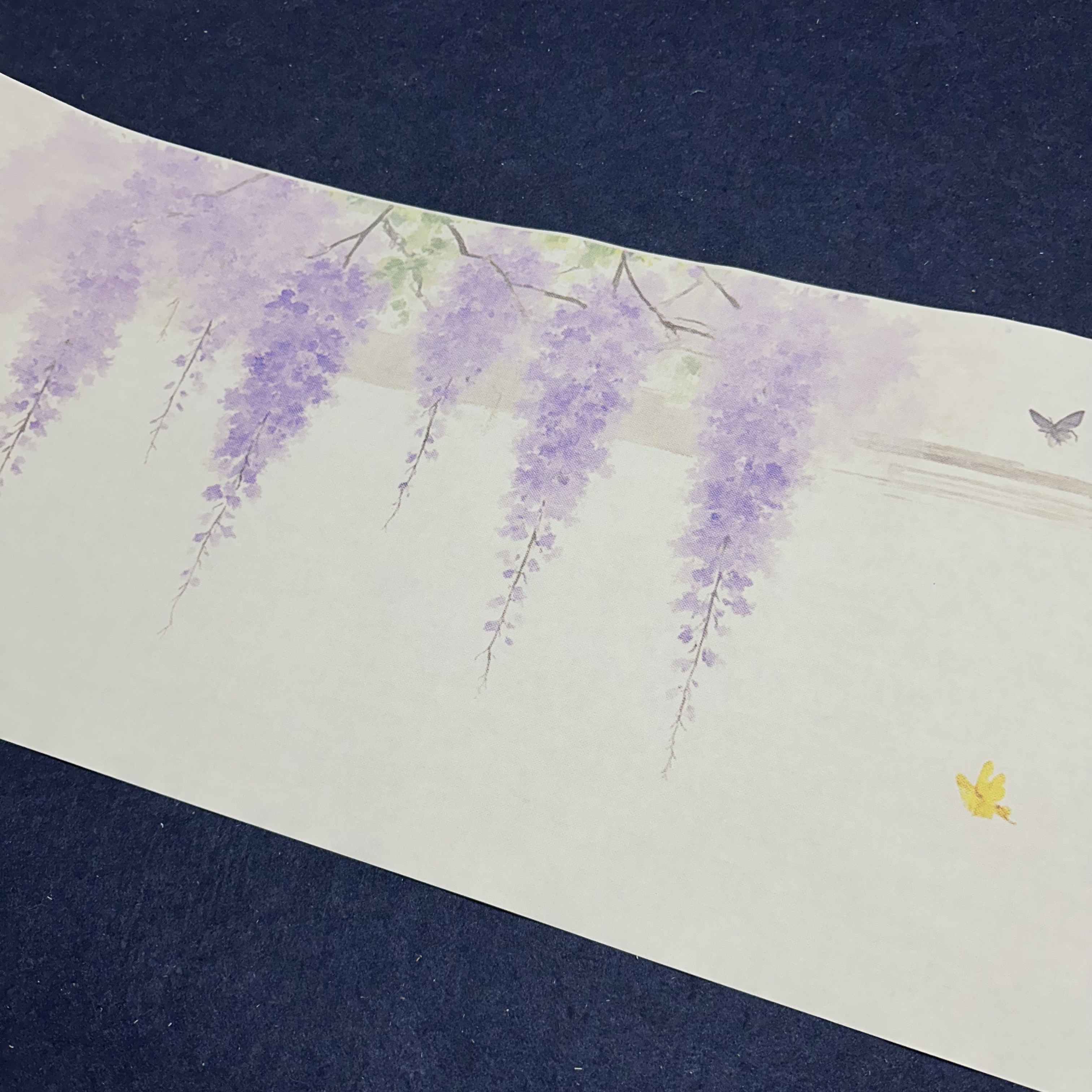 【升级纳米徽风紫藤长卷】大风堂纳米半生熟毛笔书法作品纸