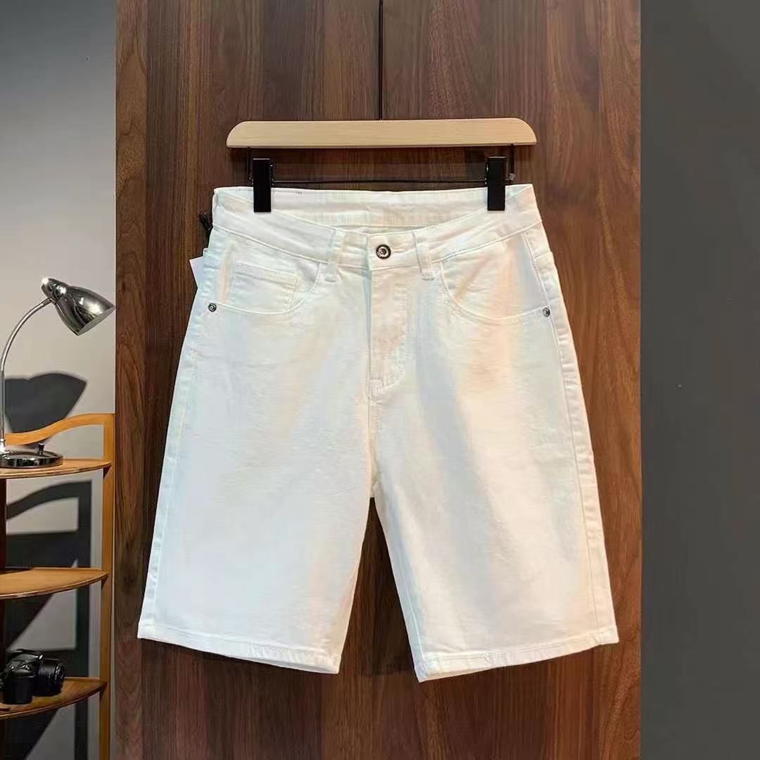 男士夏季新款水洗软牛仔时尚百搭休闲弹力牛仔短裤
