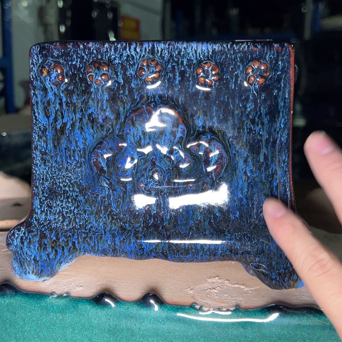 正宗岭南石湾盆放漏