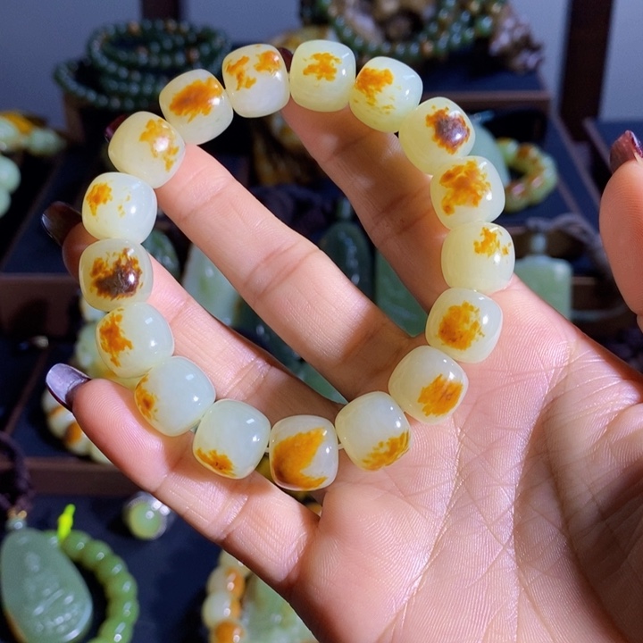 和田玉手链未镶嵌用****4