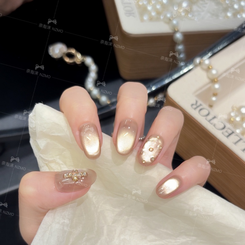 【十字千金】猫眼显白手工穿戴甲日常款百搭