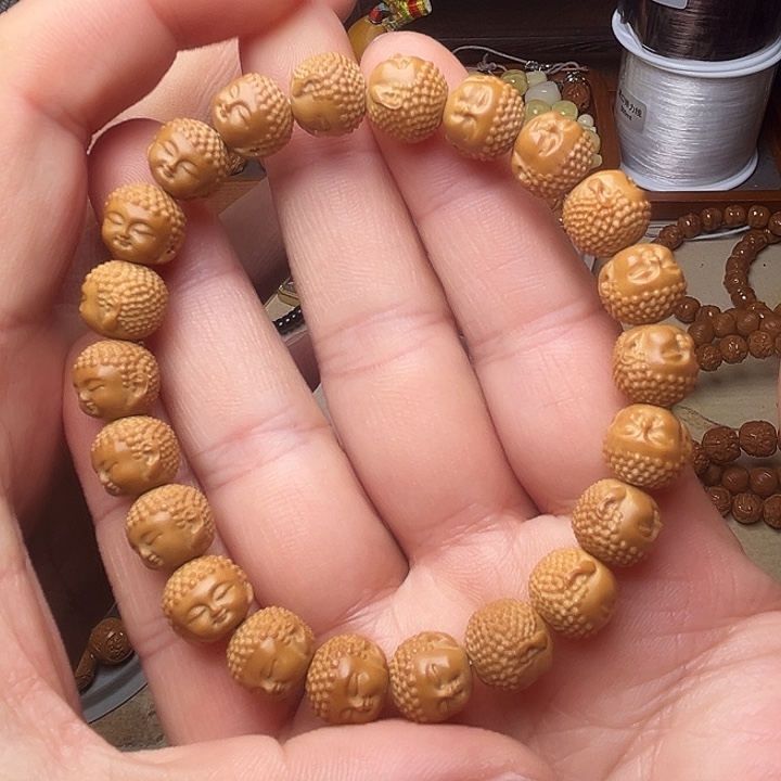 猴头核桃手串猴头雕刻精工小宝宝佛手串