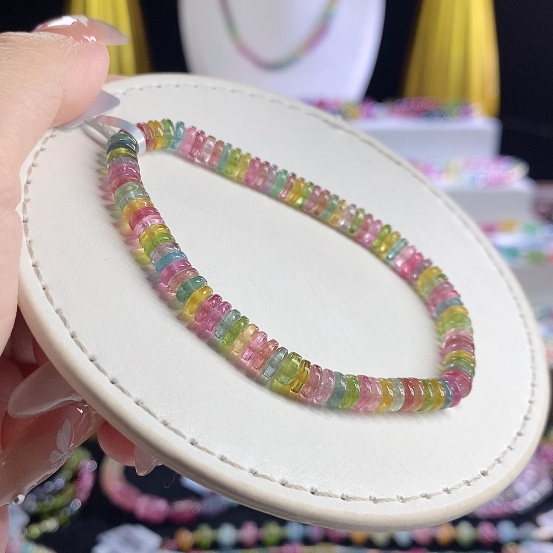 未镶嵌手链碧玺算盘珠