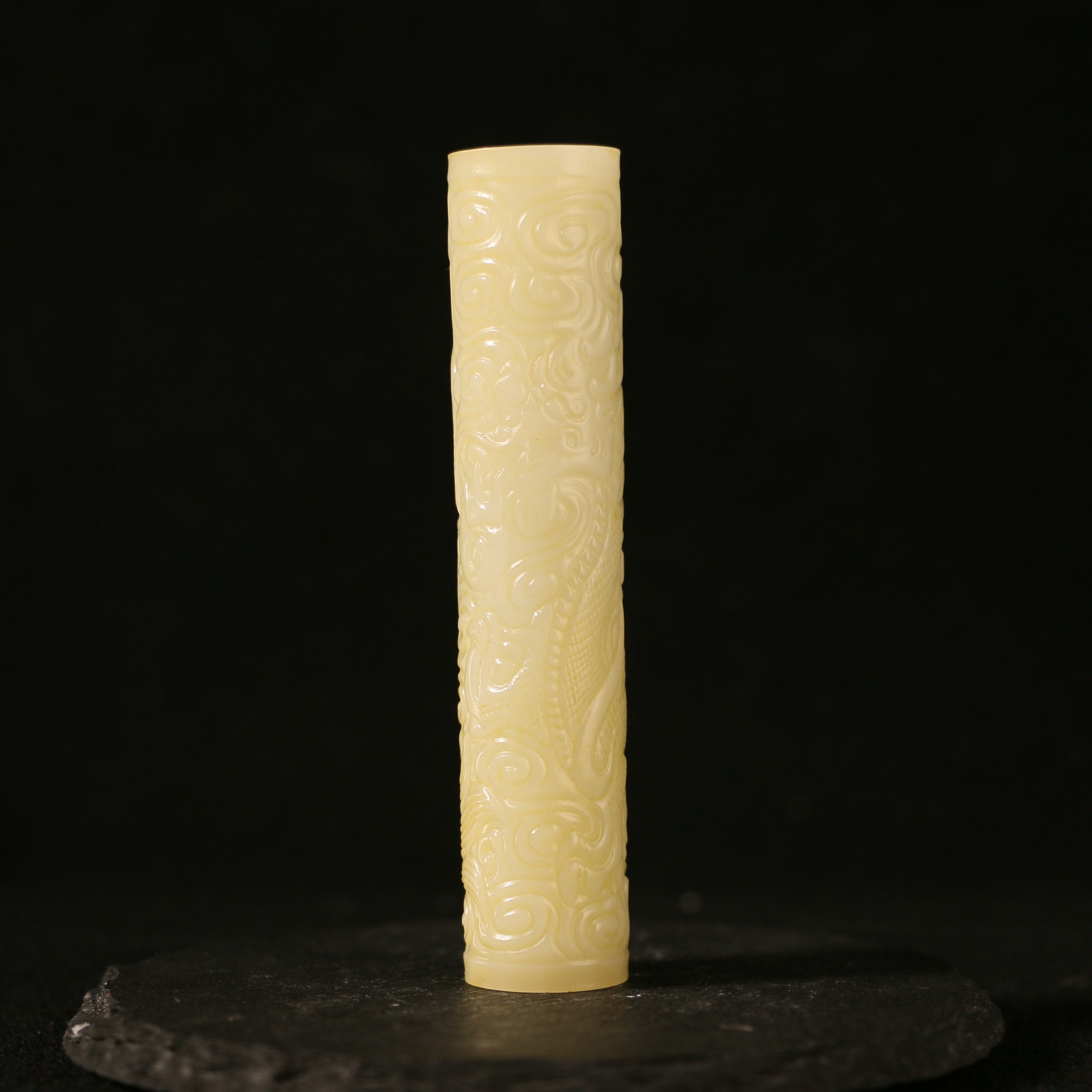 1N20 清 白玉素面勒子