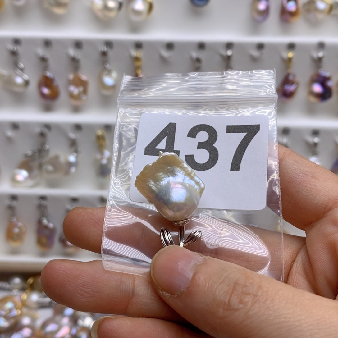 淡水珍珠颈饰银S925镶嵌437