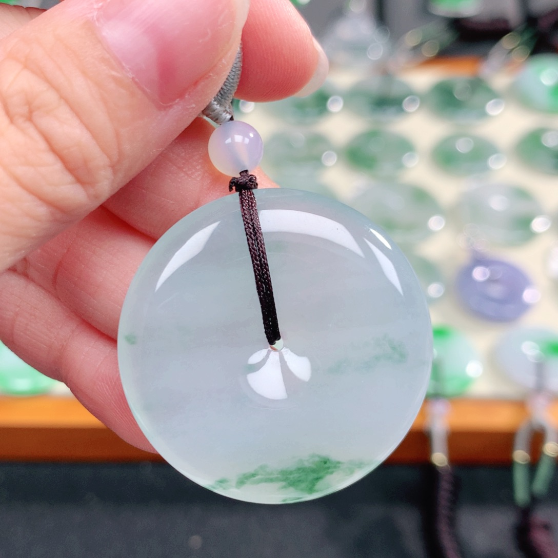 颈饰未镶嵌翡翠天然缅甸翡翠a货35.5-6.1