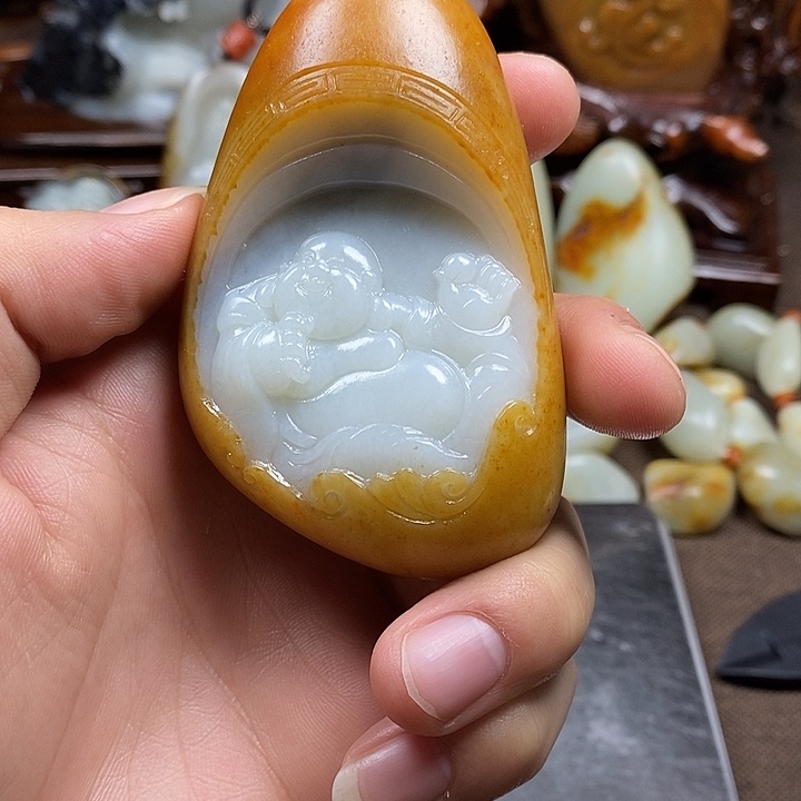 和田玉未镶嵌挂件