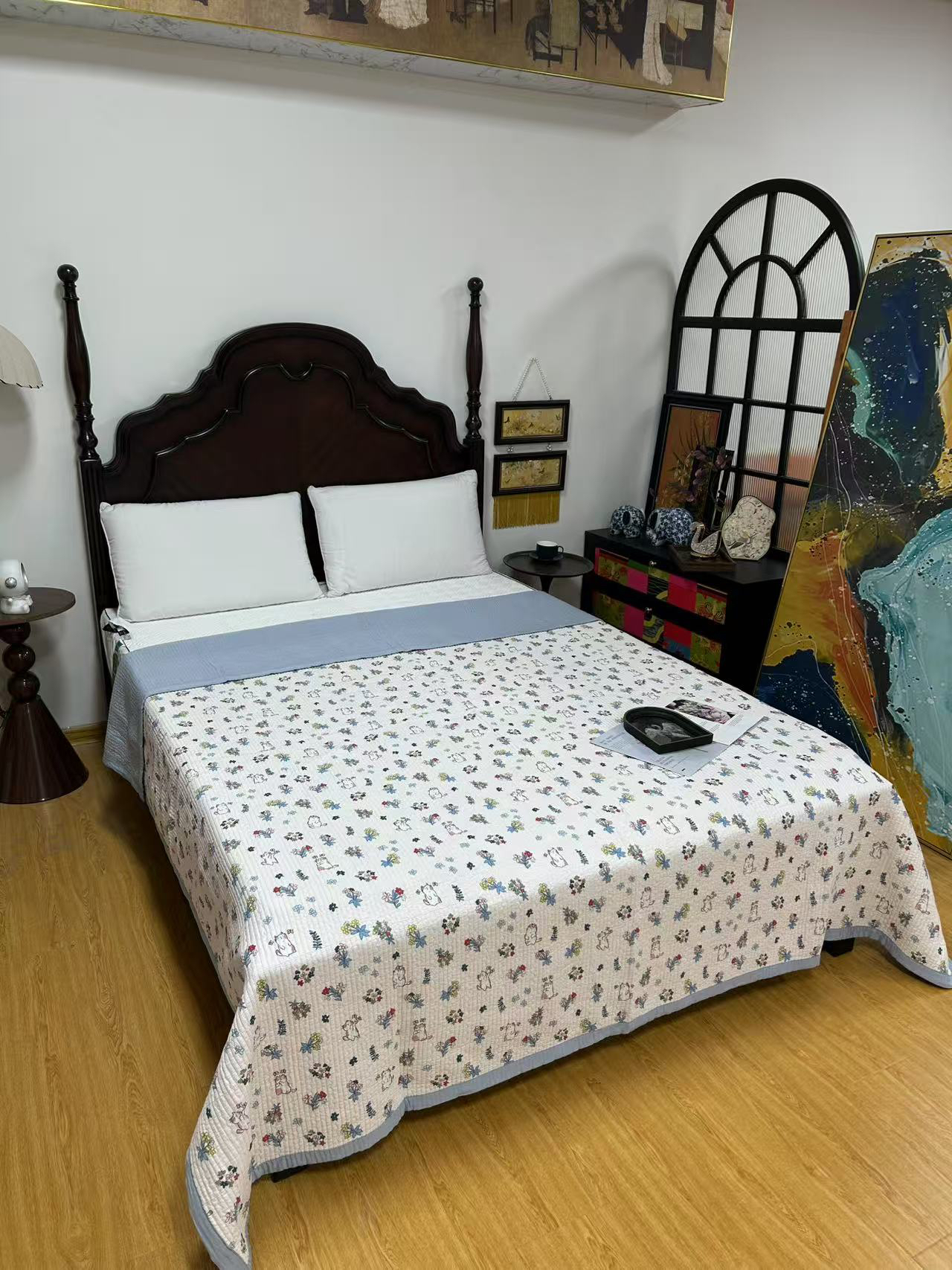 JRX双层纱双面可用单床盖220*240微瑕～B319