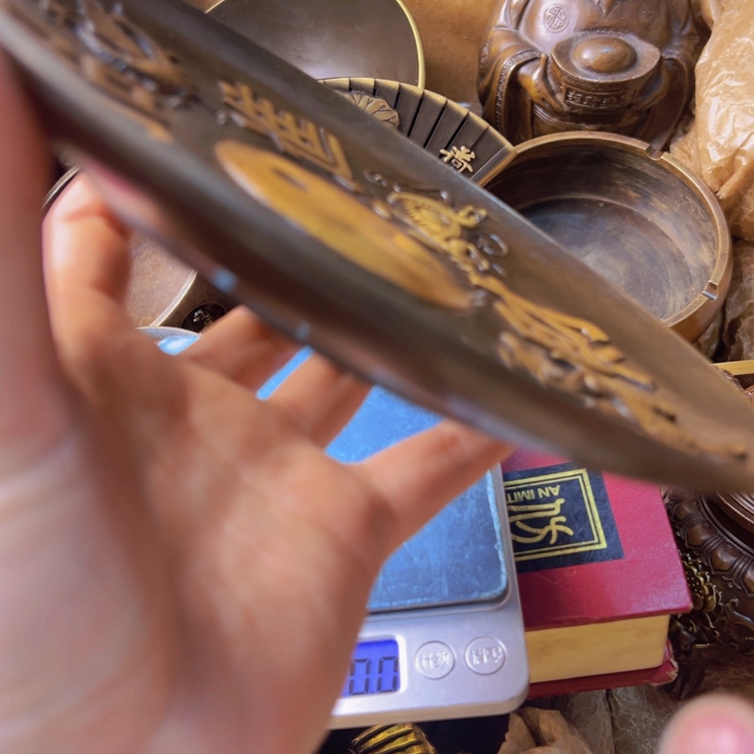 原矿风磨铜定制招财进宝