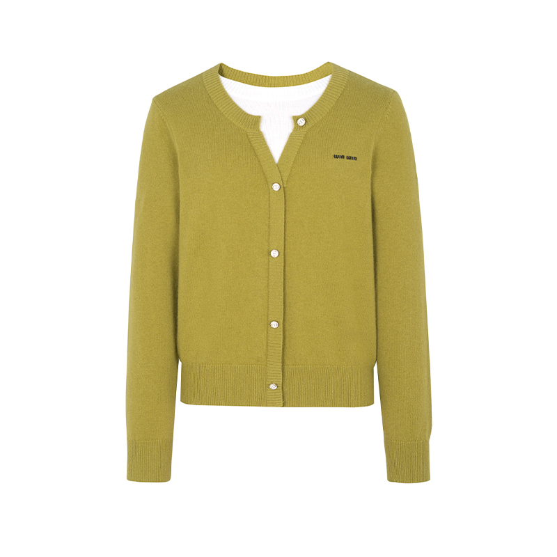 【直播专享】商场同款新品假两件式绵羊毛针织衫NDY10A34420