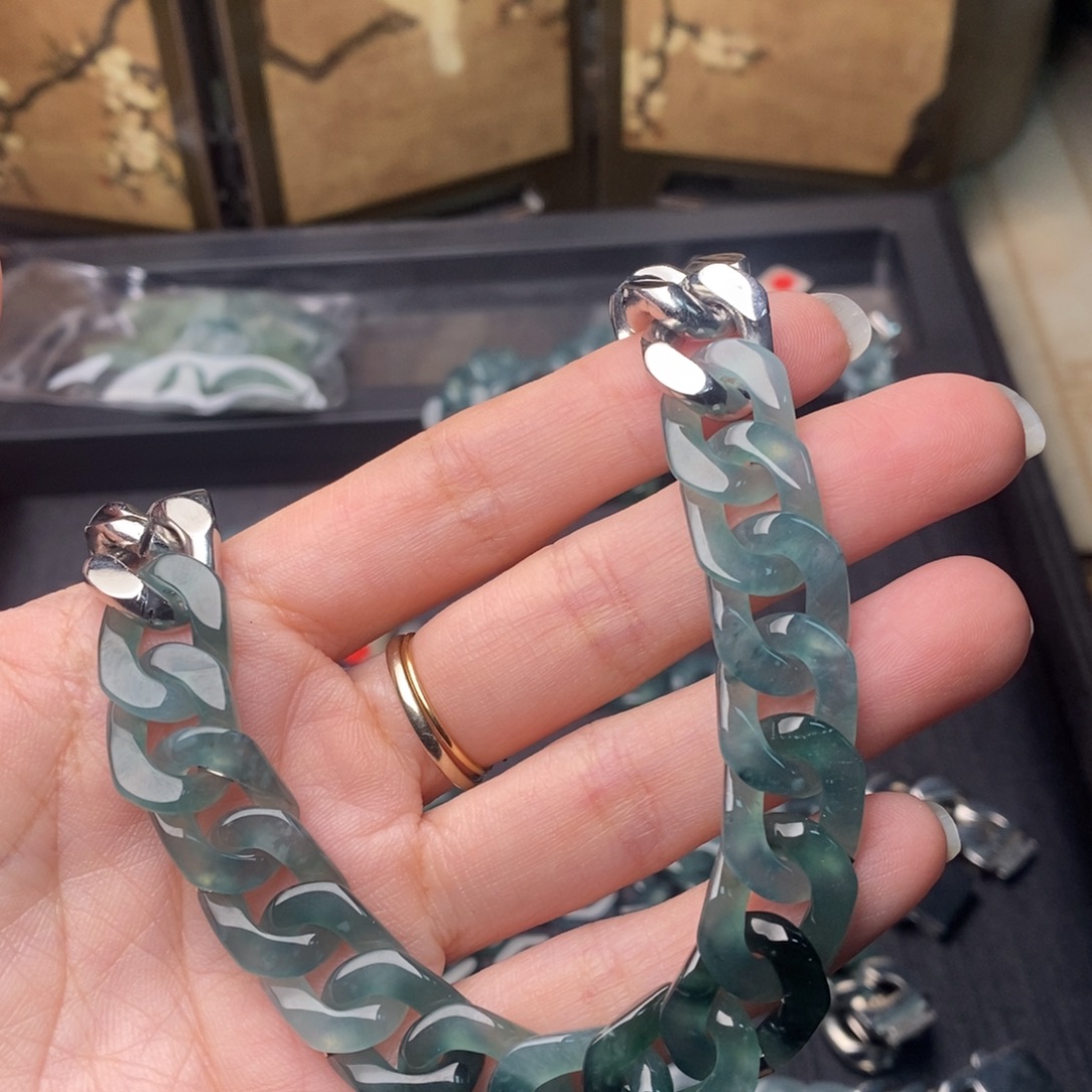 翡翠未镶嵌手链手链10002