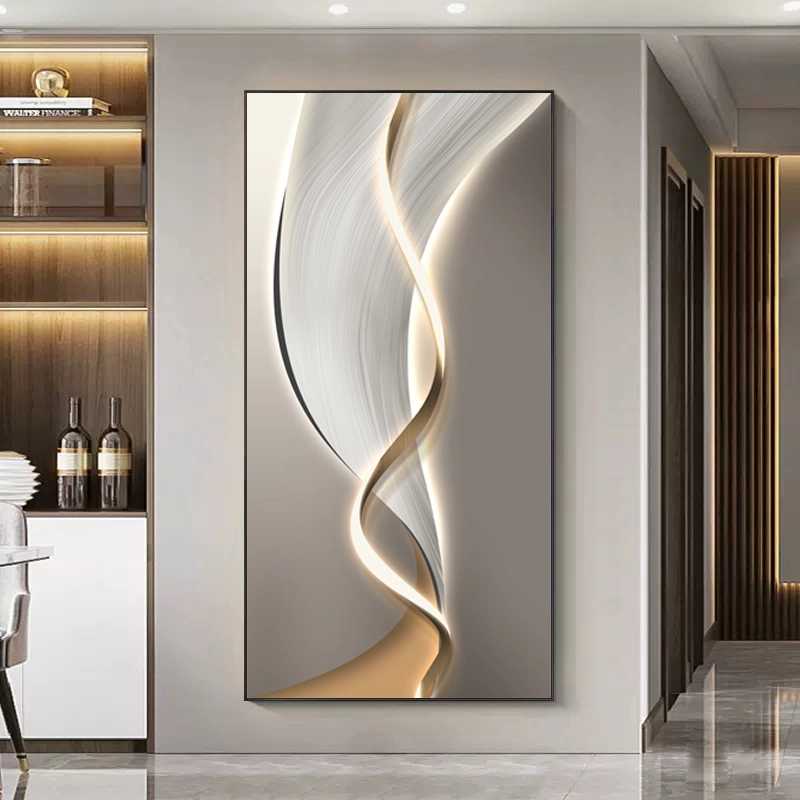 【极简光影-玄关】走廊入户玄关装饰画挂画时尚轻奢风客厅背景墙