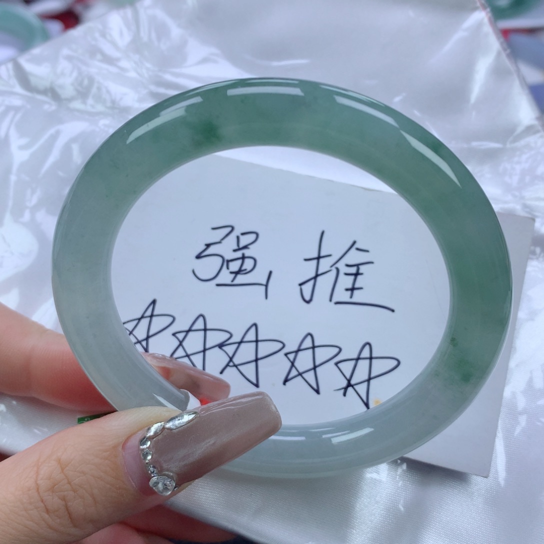 翡翠手镯未镶嵌57.3圆条