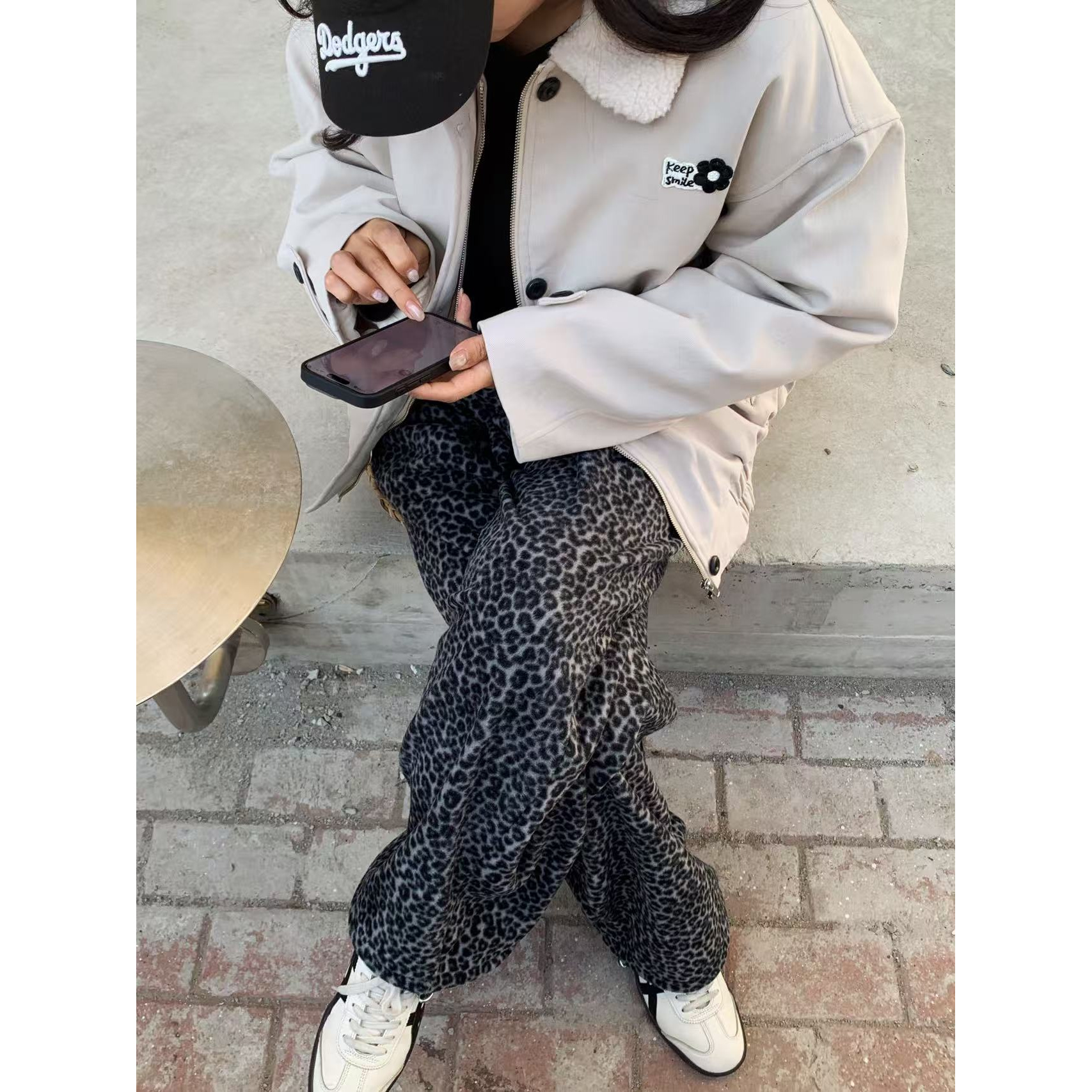韩代.豹纹裤 L25103112