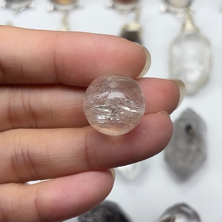 颈饰未镶嵌水晶17mm+闪灵钻圆珠