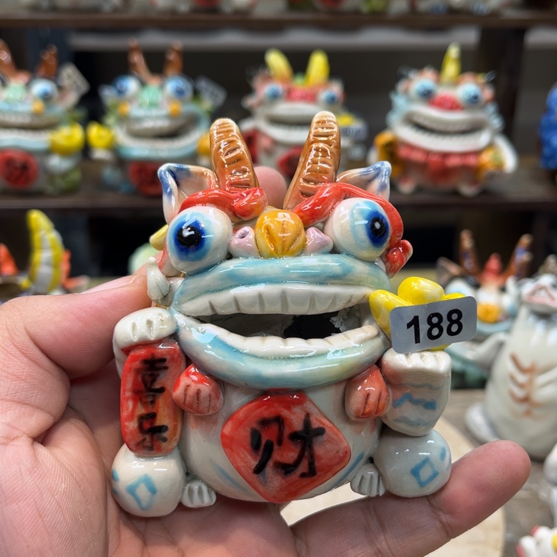 摆件纯手工抽象陶瓷摆件188