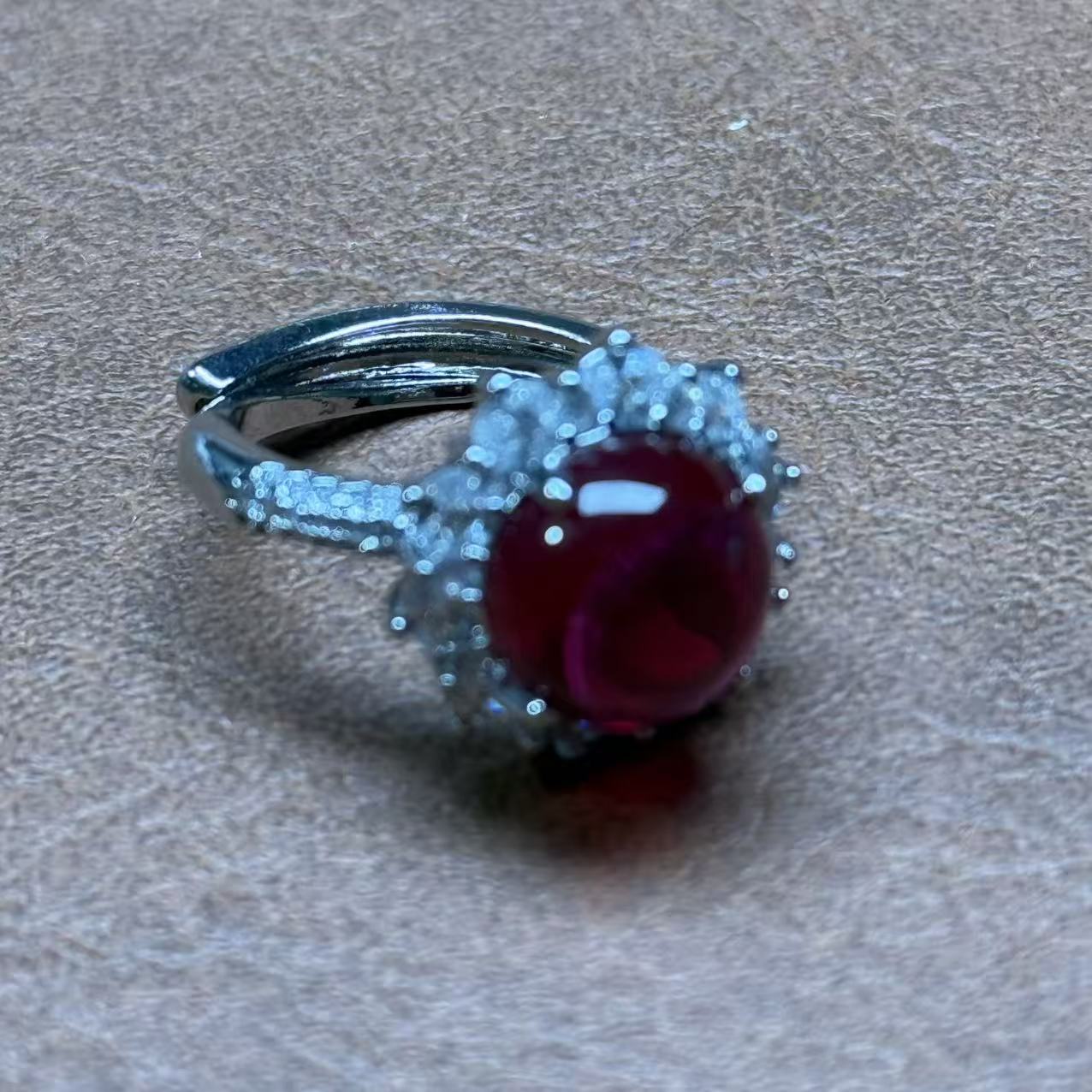 直播专属 天然 缅甸抹谷 鸽血红宝石戒指 多样性发一 YJ0070