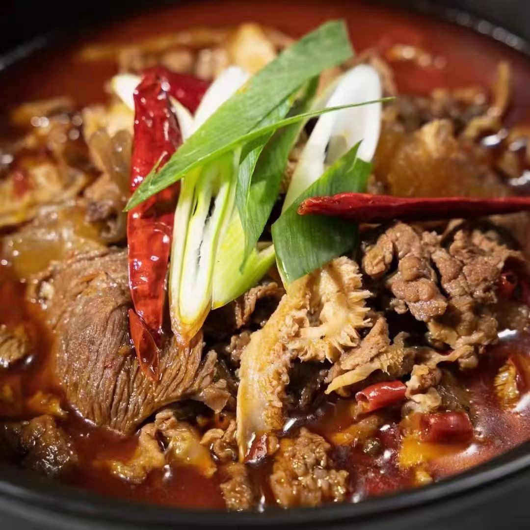 湖北荆州1200g公安牛三鲜大分量火锅套餐