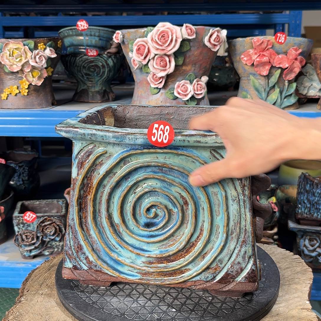 微瑕568 号陶然花器手工花盆