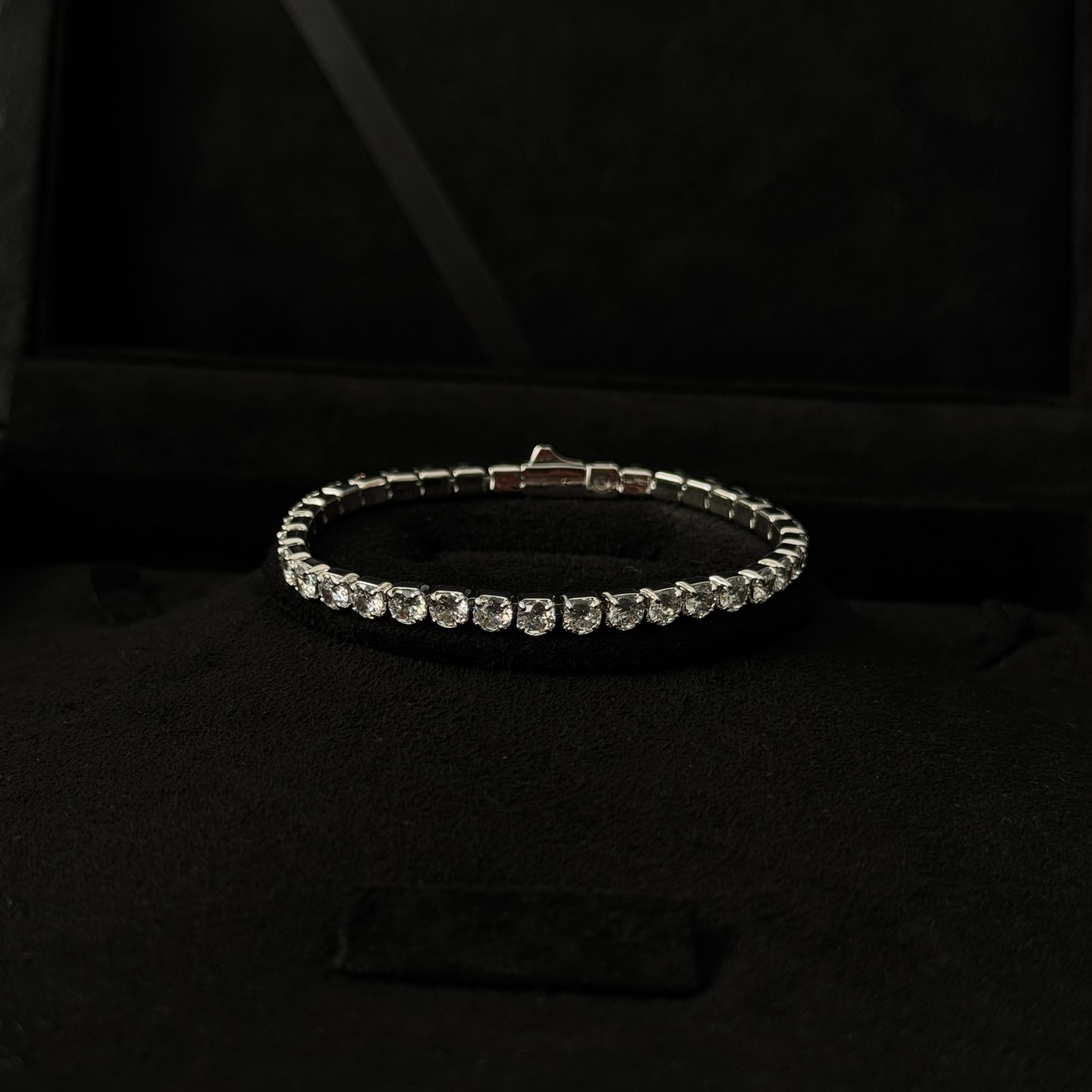 合金合成锆石手链 小众个性百搭简约满钻手链