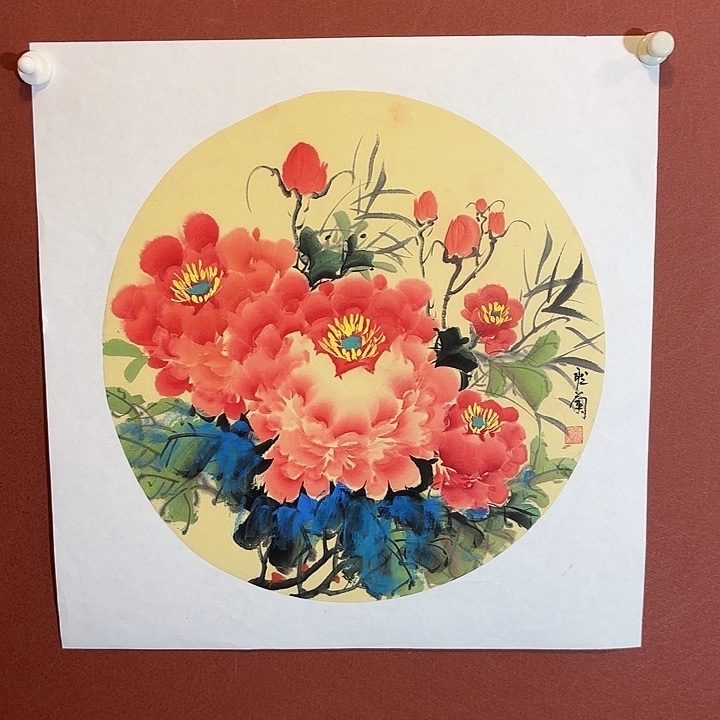 国画听兰老师花鸟