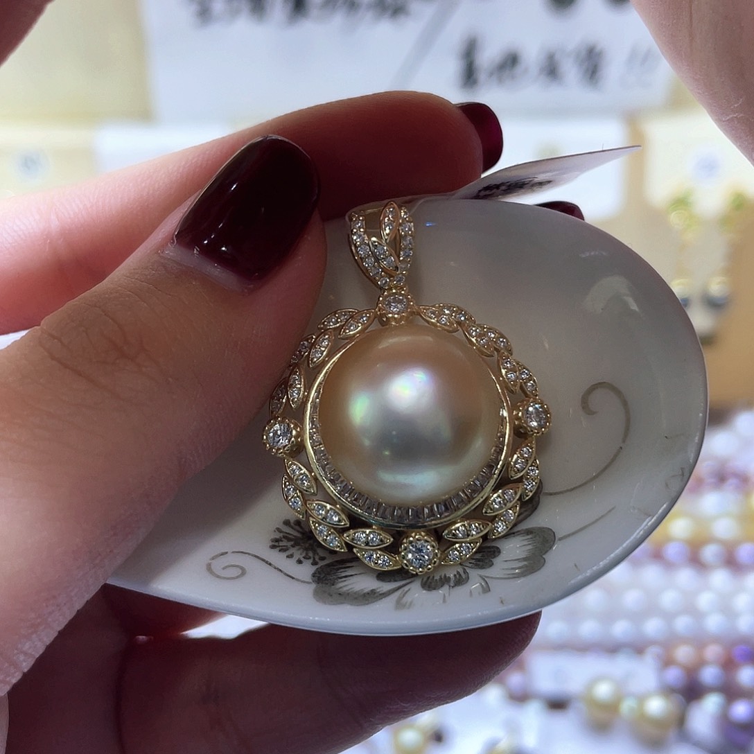 海水珍珠颈饰银S925镶嵌