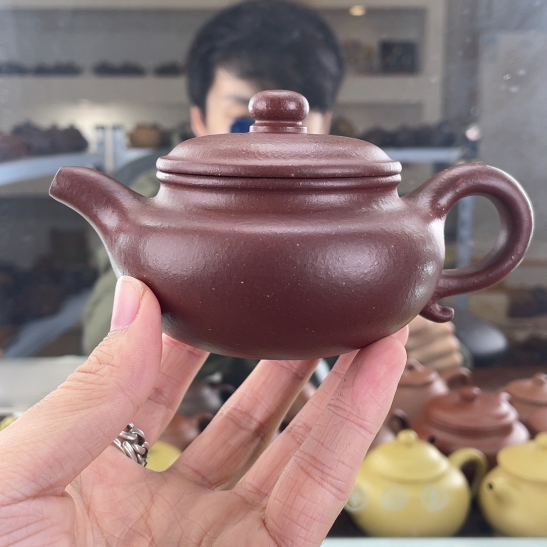 茶壶紫砂170cc平台底槽清茶壶