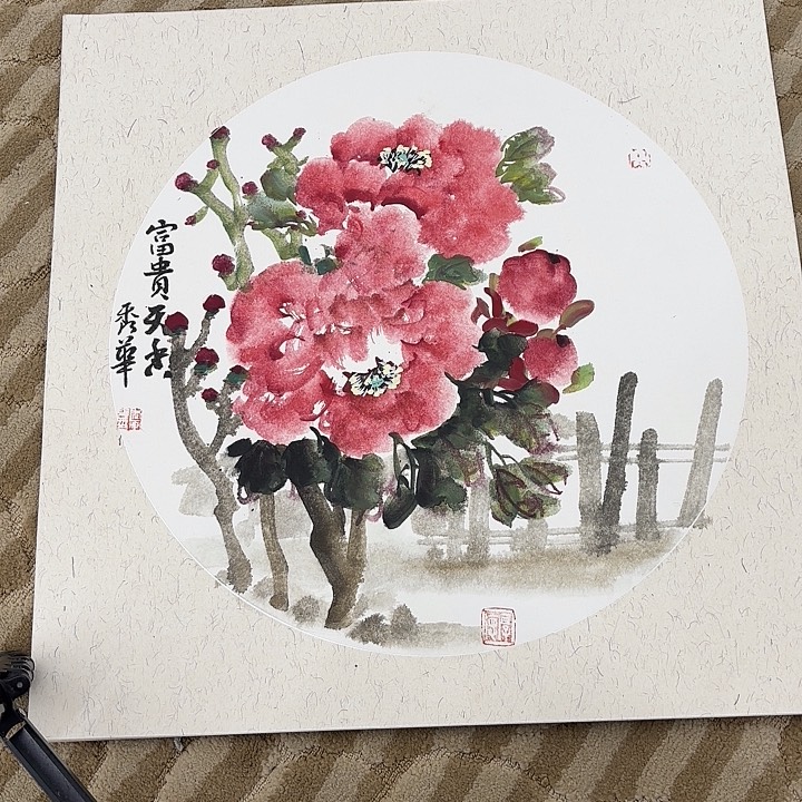 国画花鸟的翅膀和翅膀都是白色的