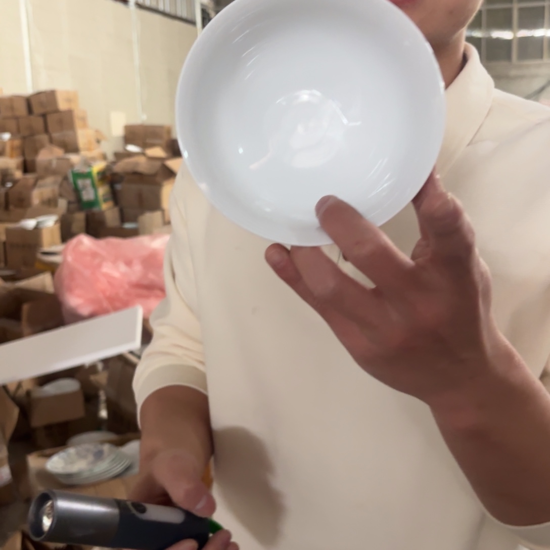 白瓷5英寸高白泥正德碗6只微瑕