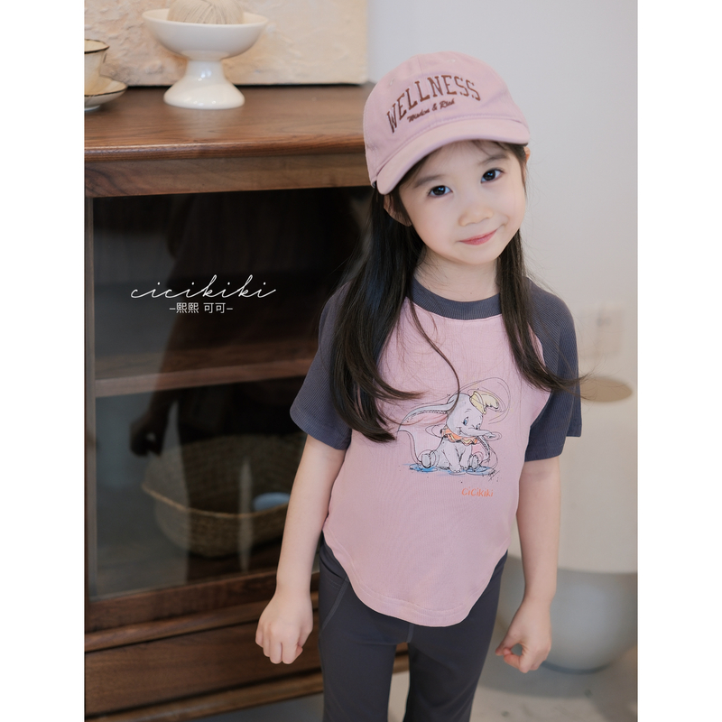 【小艾】2025女童时尚休闲圆领夏款儿童印花T恤 熙熙可可TX2520