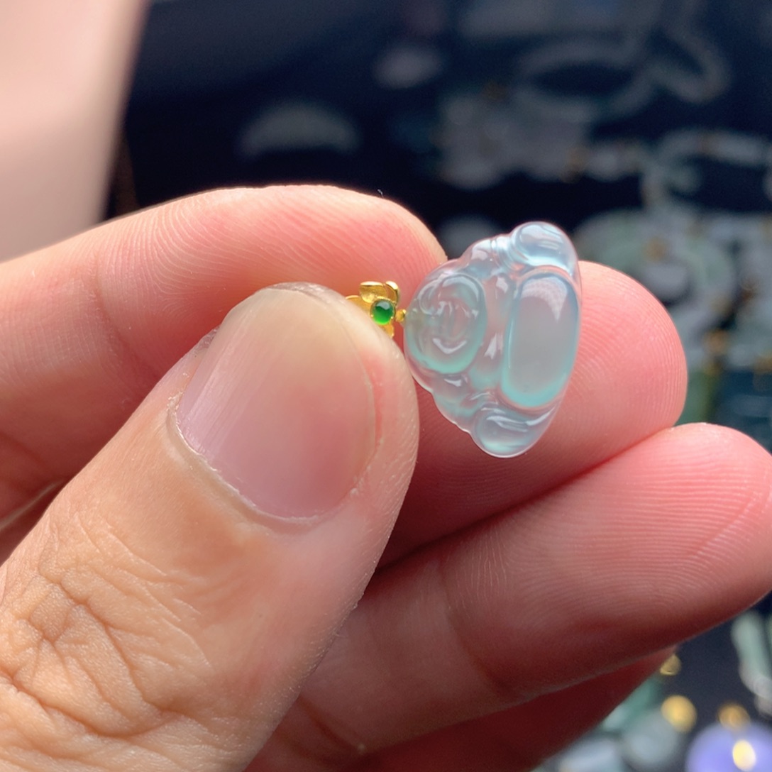 【闪购商品】翡翠18K金镶嵌颈饰翡翠