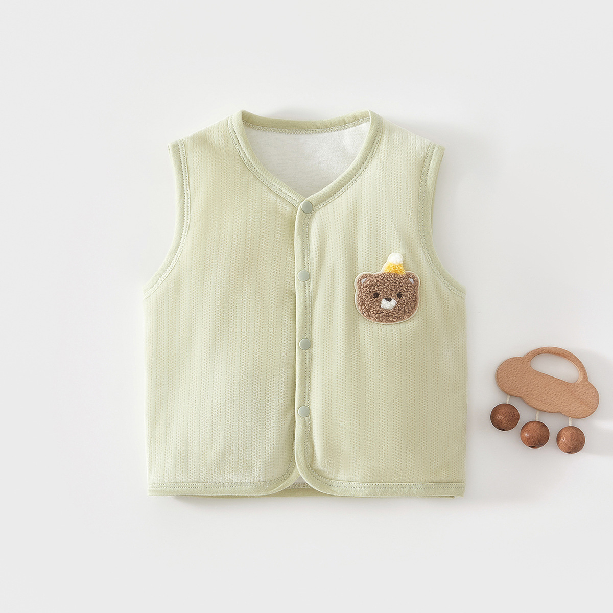 婴儿马甲秋冬外穿男女宝宝马夹加绒加厚儿童背心40克保暖夹棉坎肩