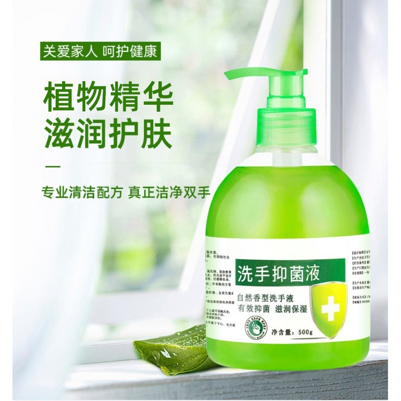 【拍一发二瓶】芦荟清爽洗手液家用清香型清新保湿500g温和萃取精华