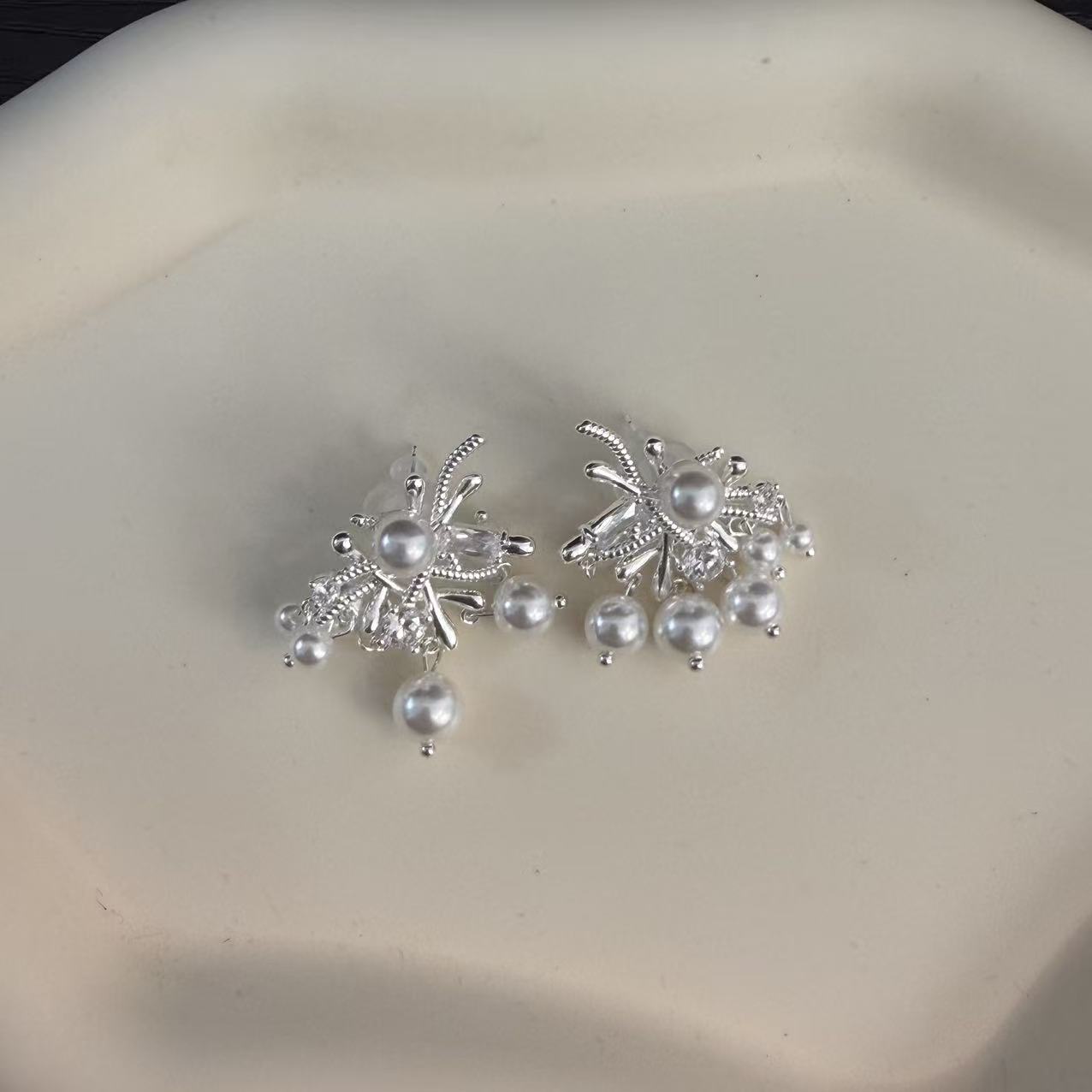 非金属布艺耳饰 日韩耳饰简约甜美风耳饰气质耳环