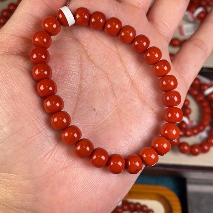 南红玛瑙手链未镶嵌