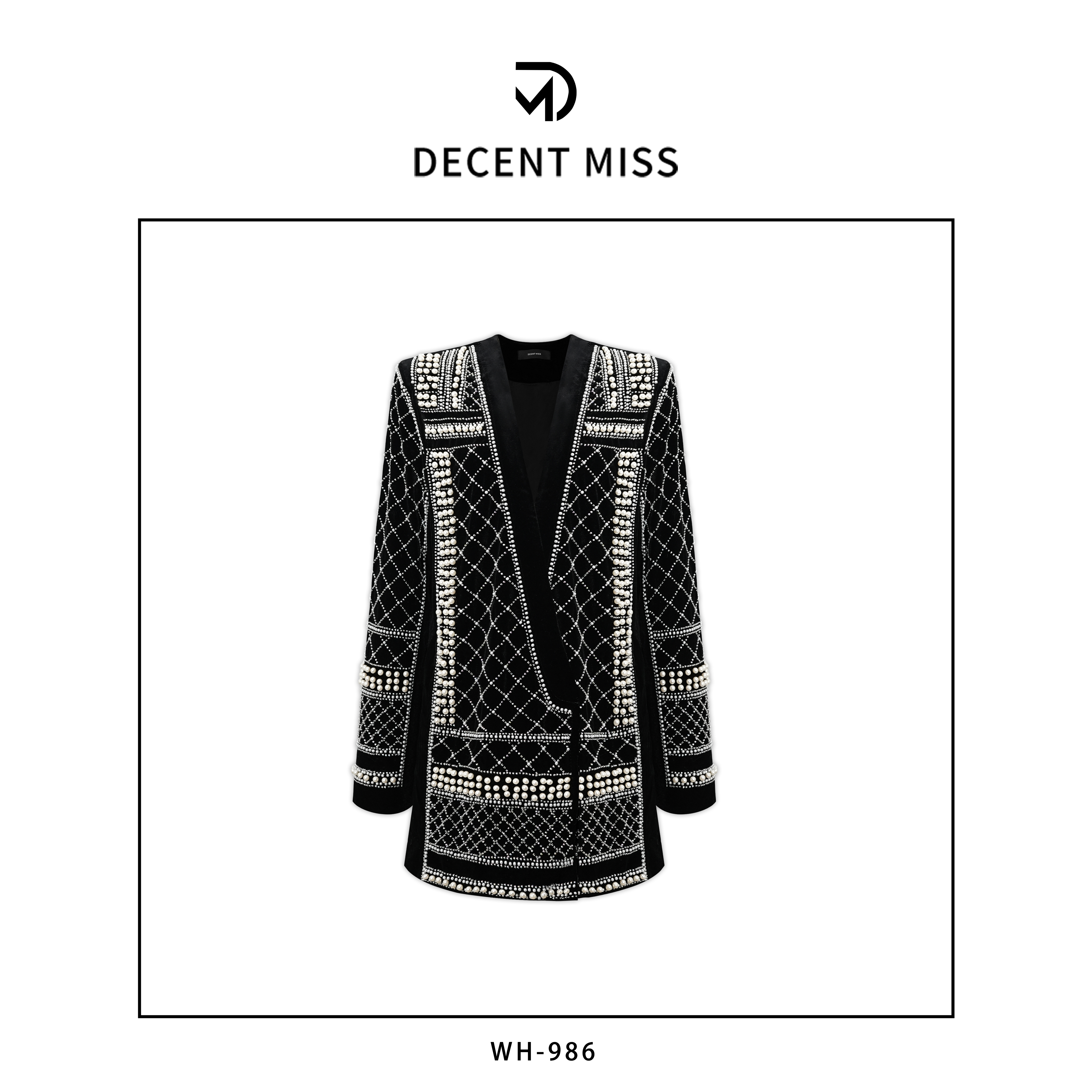 DECENT MISS轻奢重工秋冬气质外套WH-986