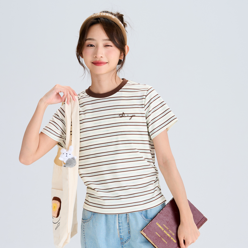 多多一上女中大童25夏款透气吸汗亲肤短T（150-180码）2122A75X