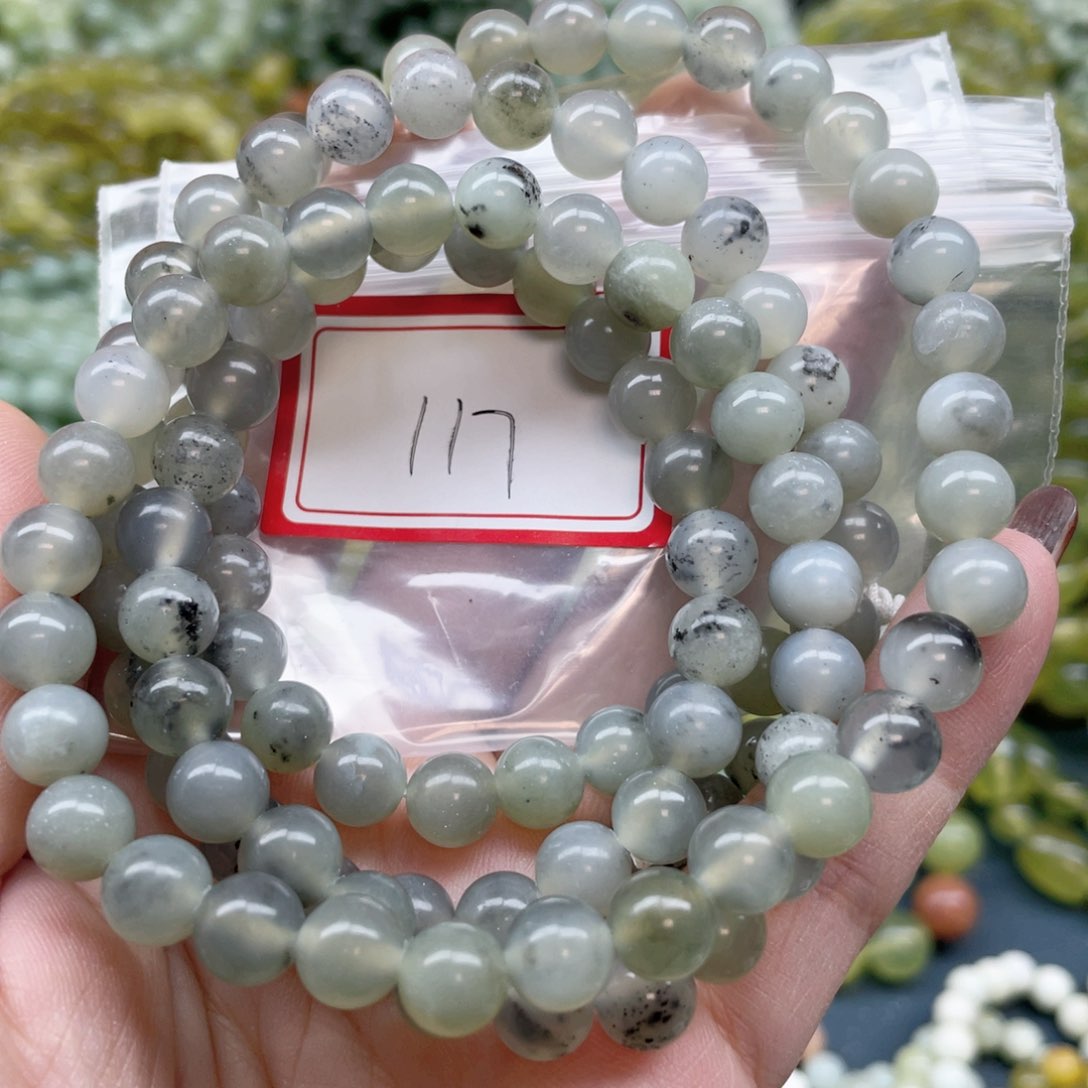 未镶嵌蛇纹石玉手串